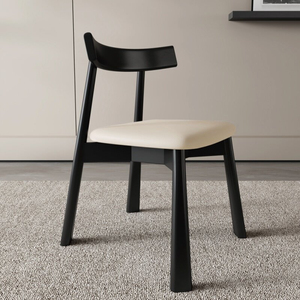 Sedia da Pranzo Moderna in Legno Massello con Rivestimento in <span class=keywords><strong>Ecopelle</strong></span>, Design Portatile ed Ecologico, Impermeabile per Casa e Hotel - Product Image 4