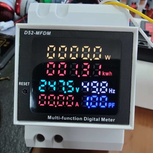 Monitor de CA de carril Din 6 en 1, 110V/220V/380V, 100A, factor de potencia de corriente de voltaje, medidor de frecuencia de energía eléctrica KWH activo - Product Image 2
