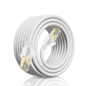 Cable de Red D-sunty SFTP Blanco de Alta Velocidad 40Gbps Cat8, Cable Ethernet con Cubierta de PVC, Blindado, RJ45-RJ45, 0.5-30m - Product Image 1