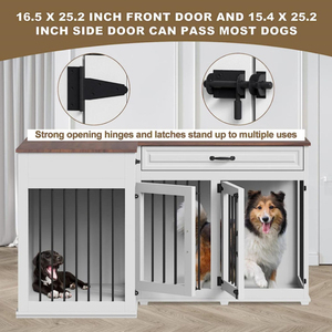 Toptan büyük köşe l-şekil beyaz ahşap evcil hayvan kafesi sürdürülebilir kapalı köpekler için TV standı mobilya demir ev oturma odası için - Product Image 3