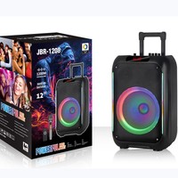 Enceinte Karaoké avec Micro et Bluetooth, Enceinte Trolley Double 12 Pouces avec Micro Sans Fil