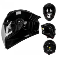 Casque intégral SD ABS léger, sportif et stylé pour moto, unisexe, anti-buée, double visière, durable, toutes saisons, universel