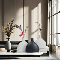 Vase en céramique nordique moderne glaçure givrée conception en porcelaine givrée style artificiel rustique traditionnel décoration de la maison utilisation de bureau