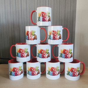 Tazas de Cerámica para Café, Té y Leche, Personalizables con Logotipo, Coloridas por Dentro, de 11 oz, en Varios Colores - Product Image 1