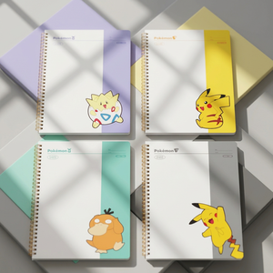 ชุดเครื่องเขียนโปเกมอน PP Spiral Binding 4 ชิ้น ลายการ์ตูนเกาหลีน่ารัก พิกะจู ของขวัญสำหรับเด็ก อุปกรณ์การเรียน ขายส่ง - Product Image 2