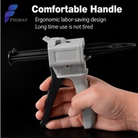 Pistolet de distribution manuel 1:1 à double cartouche, poignée ergonomique, applicateur précis d'adhésif AB, pistolet à colle époxy durable et peu exigeant en manœuvre