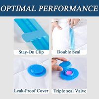 Sacs de rangement sous vide pliables personnalisables en gros pour vêtements, utilisation dans la garde-robe, pompe à vide, respectueux de l'environnement, taille personnalisable