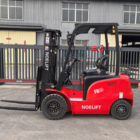Chariot élévateur compact pour allées étroites, mini-élévateur 1-1,5 tonne, petit rayon de braquage, fourches réglables, manutention de palettes pour magasins de détail