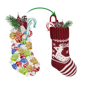 Mini Calze Natalizie Lavorate a Maglia da 9 Pollici con Renne e Fiocchi di Neve, Ornamenti Appesi, Decorazioni Festive, Piccole Sacchetti Regalo di <span class=keywords><strong>Natale</strong></span> all'Ingrosso - Product Image 3