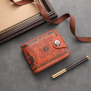 Portefeuille en cuir vintage fait main Boshiho, fermeture à bouton, motif personnalisé, porte-cartes et porte-monnaie, durable, protégé par RFID, cartes de crédit - Product Image 1