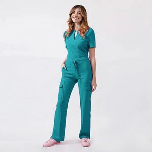 Nouveaux gommages uniforme Multi manches courtes hauts pantalons hôpital ensemble femmes hommes animalerie médecin gommage chirurgie médicale vêtements de travail Kit de gommage - Product Image 5