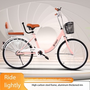 <span class=keywords><strong>Bicicleta</strong></span> <span class=keywords><strong>Vintage</strong></span> Elegante para Mujer con Llanta de Aluminio Reforzada y Asiento Cómodo para Paseos Urbanos Casuales - Product Image 5