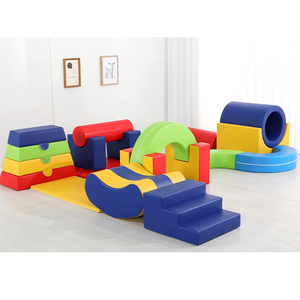 Enfants jouet bébé début jouet éducatif ensemble doux enfant en bas âge aire de <span class=keywords><strong>jeu</strong></span> assemblage toboggan jouet doux jouer pour les tout-petits - Product Image 2