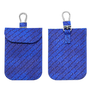 Porte-clés compact en fibre de carbone Faraday, protection de clé de <span class=keywords><strong>voiture</strong></span> élégante en PU, <span class=keywords><strong>pochette</strong></span> de blocage de signal de taille poche, <span class=keywords><strong>pochette</strong></span> Faraday - Product Image 1