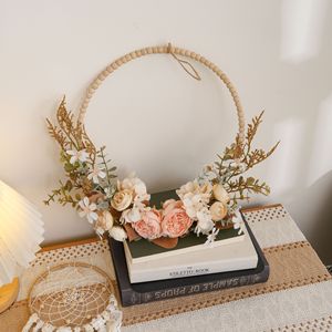 CallaFloral Artificial Flower <b>Wreath</b> Peony Indoor Hanging Wall Decor Wedding Decoration Craft Home Decor - Product Image 1