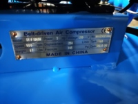 Compresseur d'air haute pression portable OEM SY-V2065H à deux cylindres à piston lubrifié, 10 bars, 3 CV, 100 L