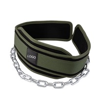 Cinturón de levantamiento de pesas personalizado y cómodo, con cadena de doble anilla en D, soporte lumbar para levantamiento de pesas, de algodón, nailon y acero, para uso doméstico.