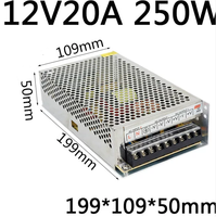 Alimentation industrielle à découpage AC-DC 12V 20A 240W 12V 1A 2A 2.5A 3A 4A 5A 6.5A 8.5A 10A 12.5A 15A 16.5A 33A 40A