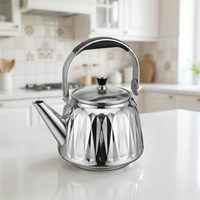 Bouilloire à eau en acier inoxydable style diamant, compatible gaz et induction, pour usage domestique