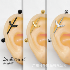Orecchio lungo da donna di lusso Love Wing bilanciere orecchini europei personalizzabili gioielli per Piercing Fine multiuso - Product Image 1