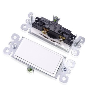 Interruptor Basculante con Certificación <span class=keywords><strong>UL</strong></span>/CUL, 15A 120V-277V, Interruptor de Pared Unipolar, Interruptor Basculante Estadounidense para Iluminación Eléctrica - Product Image 5
