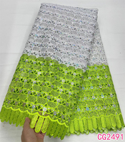 Vente en gros de tissu de dentelle guipure de haute qualité pour fête tissu de dentelle guipure fleur tissu de dentelle africaine avec paillettes