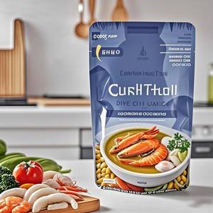 Usine personnalisé thermoscellable étanche à l'humidité cornue emballage alimentaire en plastique Flexible imprimé support pochette pour aliments pour animaux de compagnie 120-135 - Product Image 5