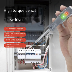 ปากกาวัดไฟฟ้าแบบดิจิตอล B05 พร้อมหลอดไฟนีออนในตัว  พร้อมไขควงปากแฉก/ปากแบน - Product Image 2
