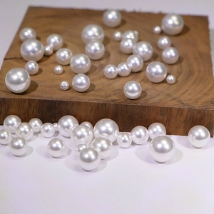 Bán Buôn DIY ABS Có Độ Bóng Cao Ngọc Trai Trắng/Màu Trắng Tinh Khiết Nhựa Lỏng May Mặc Phụ Kiện Ngọc Trai Kích Thước 4/5/6/7/8/10/12/14/16/20Mm Cho - Product Image 5