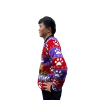 Pull de Noël personnalisé 2025 pour homme, en maille polyester acrylique, motif jacquard, pour adulte