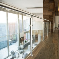 Balustrade de pont en acier inoxydable, balustrade en verre, avec pied monté, meilleur prix