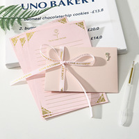 Ensemble de papier à lettres personnalisé rose or avec enveloppe perlée, fermoir en métal en forme de cœur rose, papeterie romantique pour la Saint-Valentin