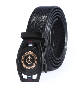 เข็มขัดหนัง PU สำหรับผู้ชาย แบบล็อคอัตโนมัติ หัวเข็มขัดแบบรัด ความกว้าง 5 ซม. หรูหรา - Product Image 4