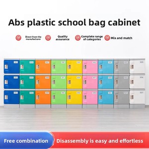 Casier scolaire en plastique ABS, armoire de rangement pour élèves, salle de classe, maternelle, avec portes individuelles verrouillables, antistatique, 12 portes coulissantes - Product Image 1