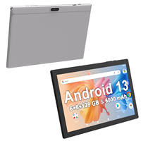 Tablette PC Android 10 pouces en gros OEM ODM, 6 Go + 6 Go de RAM, 128 Go de ROM, Rockchip Quad Core, robuste, pour les entreprises, les enfants, Wifi, jeux inclus