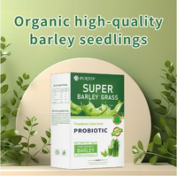Poudre de jus d'herbe d'orge de qualité alimentaire en bouteille, marque privée OEM, favorise la digestion et l'effet laxatif