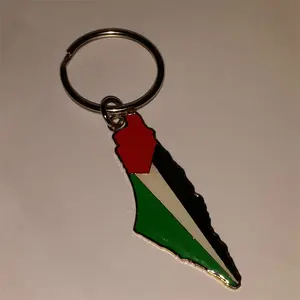 Tùy Chỉnh Palestine Men Keychain Charms Keychain Kim Loại Móc Chìa Khóa Khuyến Mại Móc Khóa