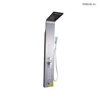 Douche solaire en acier inoxydable pour salle de bain, mitigeur, panneau de douche intelligent à effet pluie