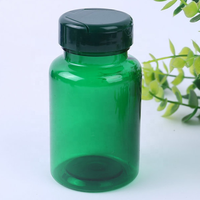 Bocaux en plastique PET 100cc 150cc 200cc avec couvercles rabattables Bouteille de supplément Bouteille de capsule de pilule