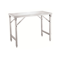 Offres Spéciales table de travail pliée en acier inoxydable 201/304 inox table de travail pliante pour usage extérieur cuisine table en acier inoxydable