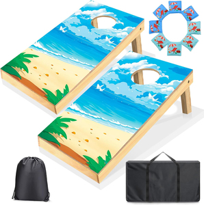 Artisanat en bois, <span class=keywords><strong>jeu</strong></span> <span class=keywords><strong>de</strong></span> cornhole portable 2 pieds x 1 pied avec sac <span class=keywords><strong>de</strong></span> transport, <span class=keywords><strong>jeu</strong></span> <span class=keywords><strong>de</strong></span> lancer en bois massif pour intérieur et extérieur avec 8 sacs <span class=keywords><strong>de</strong></span> haricots - Product Image 3