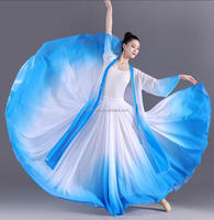 Jupe de danse lyrique féerique pour femmes, jupe évasée dégradée, costumes de danse de ballet