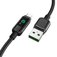 Factory Oem Odm Usb C Power Led Display Usb Tipo C Cable Carga rápida Cable de datos del teléfono móvil