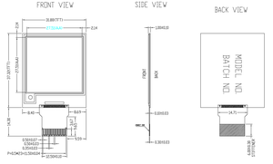 Layar Tampilan E-Paper 1,54 inci Empat Warna Putih Hitam Kuning dan Merah Tampilan Tinta Elektronik - Product Image 3