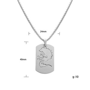 Collar con Colgante de Lobo de Acero Inoxidable, Diseño Animal para Hombre, Estilo Punk, Joyería de Regalo 12033 - Product Image 4