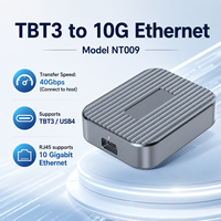 Adaptador Ethernet USB4 Thunderbolt 3 de Alta Velocidad a 10Gbps, Aluminio, 10G RJ45 LAN, Hub USB Docker para Laptop