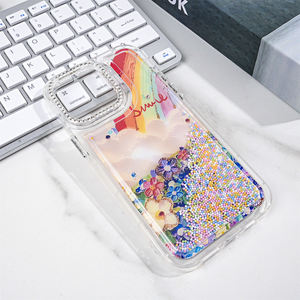 Mode couleur peint antichoc perles sèches Quicksand étuis de téléphone portable couverture de téléphone portable personnalisée pour IPH 17 16 Pro vente en gros - Product Image 2