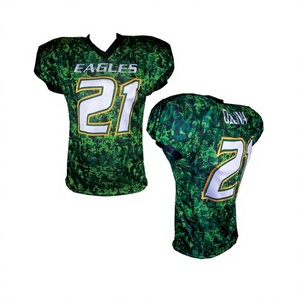 Elegantes Uniformes de Fútbol Americano Sublimados para Invierno, Personalizables con Nombre y Número Bordados, Cortos y Transpirables - Product Image 1