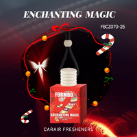 Diffuseur de parfum pour voiture au design de Noël, éliminateur d'odeurs, parfum longue durée, désodorisant liquide suspendu avec flacon en verre