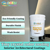 Peinture décorative artistique Limeijia Tiny Crystal Color Coating, riches options de couleurs, résistante aux taches, application facile pour les hôtels